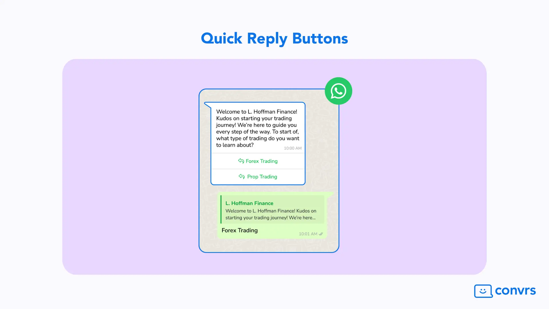 Quick Reply Buttons for Lead Qualification to increase conversion rates and reduce customer acquisition costs